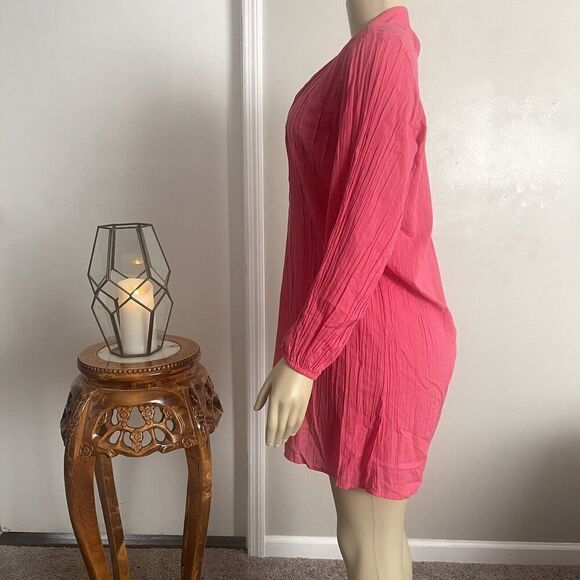 Lauren Ralph Lauren Slip On Dress Coverup Women Sz Small Pink Lightweight Beachy - Picture 9 of 9